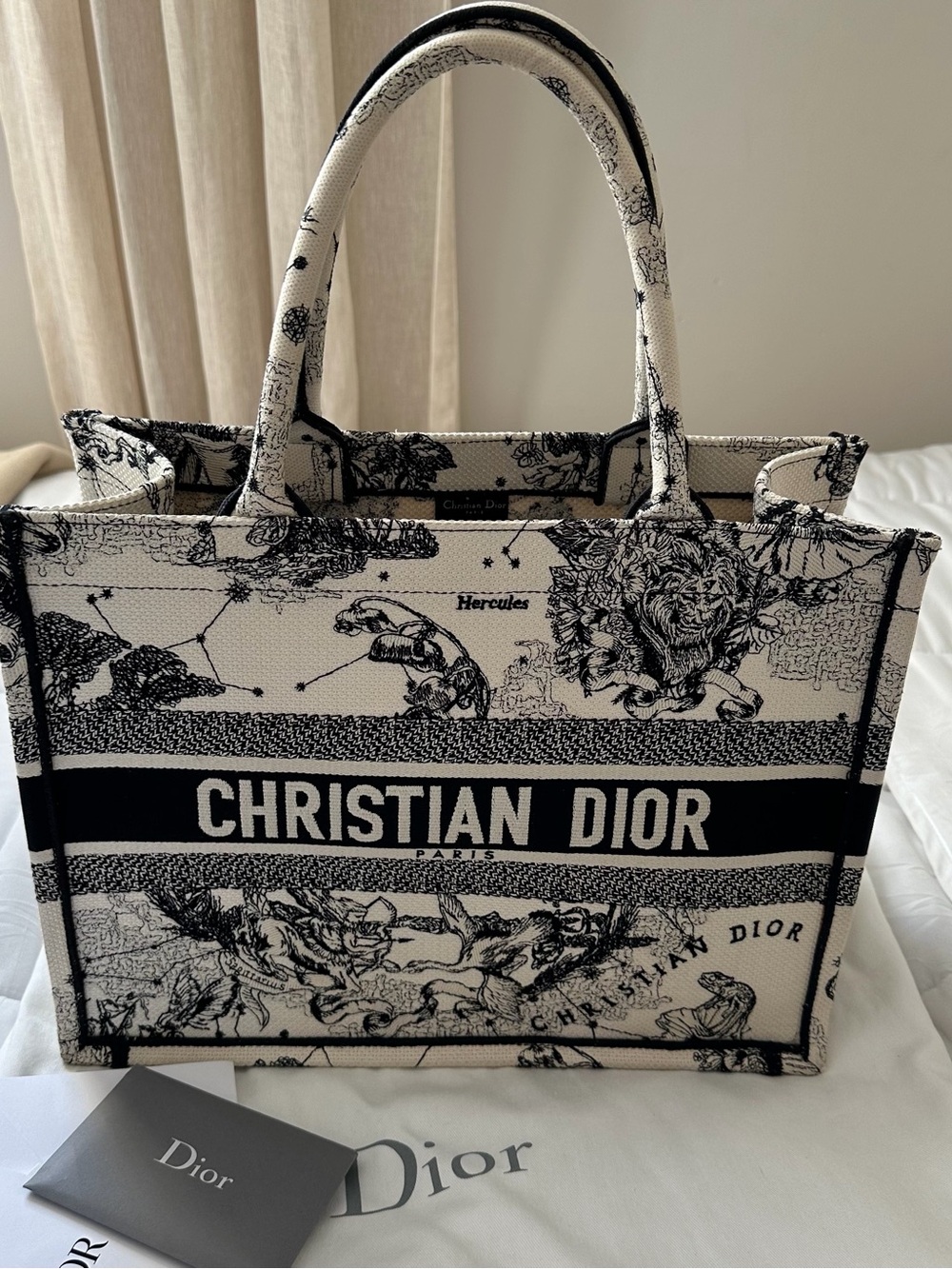 DIOR Medium Zodiac Print Book Tote Bag. Like New With Dust Bag and Paperwork.